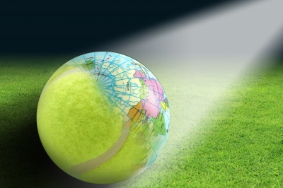 tennis ball map of world